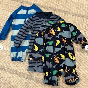 Carter’s and Simple Joys by Carter’s Rash Guard Onesies in Size 12 Months